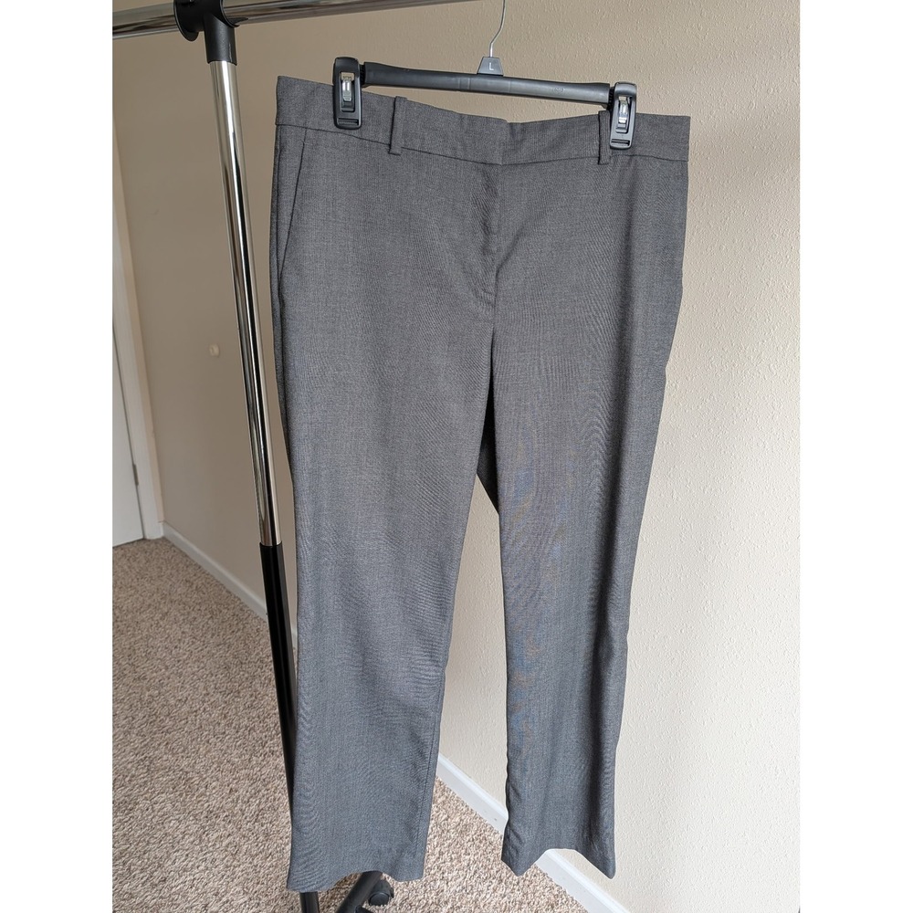 Ann Taylor Classic Gray Straight Leg Dress Pants Trousers Size 10 Office Wear